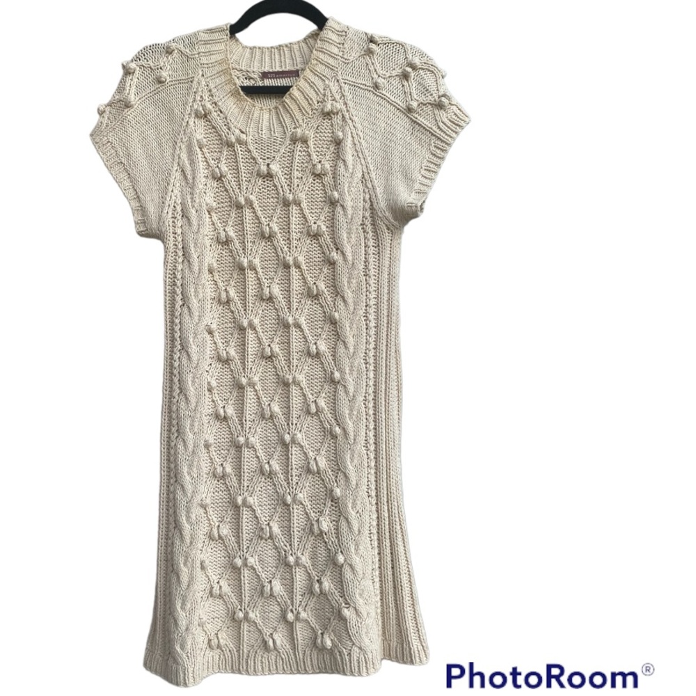 525 America Beige Tan Khaki Sweater Dress Size Small - Picture 2 of 5